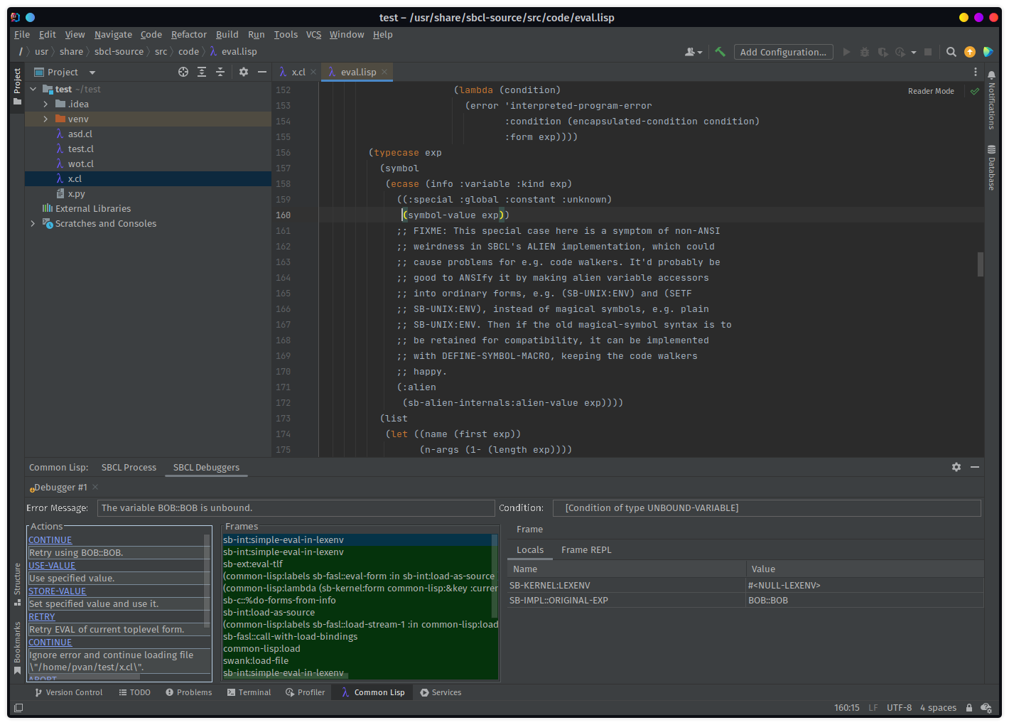 SLT, a good Common Lisp plugin for JetBrains IDEs.